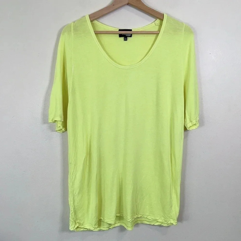 Aritzia Wilfred Free Neon Lime  Short Sleeve Top - Picture 2 of 10